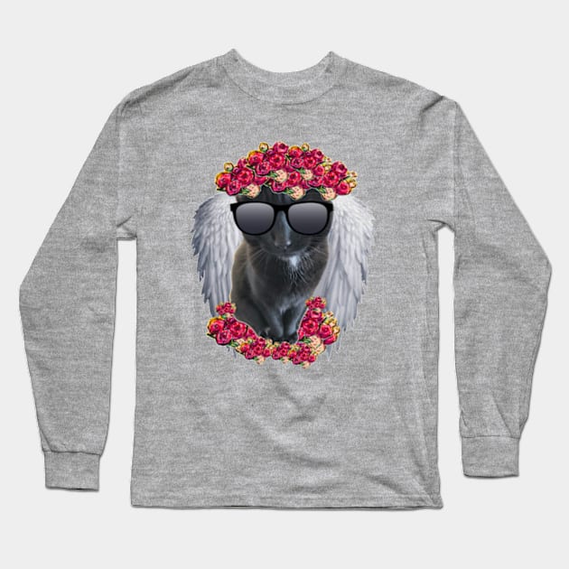 Angel Kitty Long Sleeve T-Shirt by dpenn